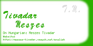 tivadar meszes business card